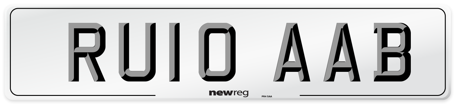 RU10 AAB Number Plate from New Reg